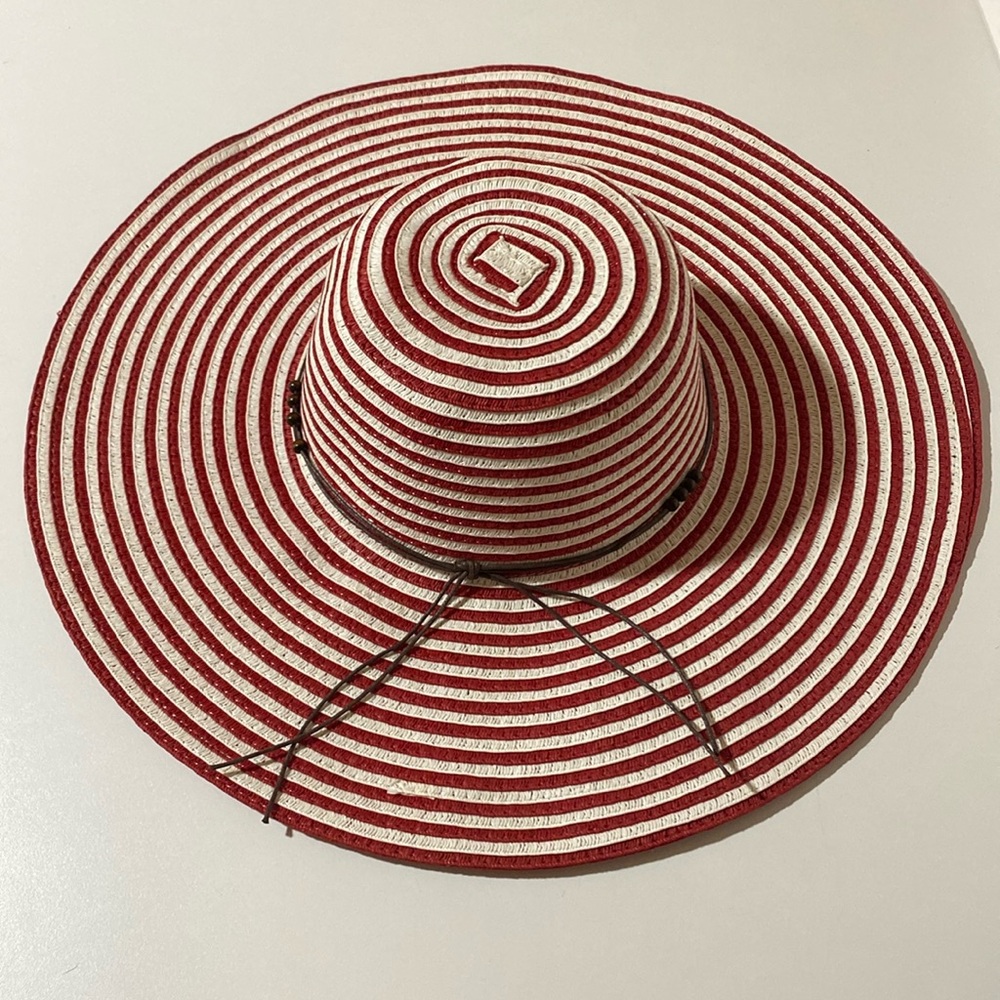 Quagga Green Label Striped Straw Hat One Size